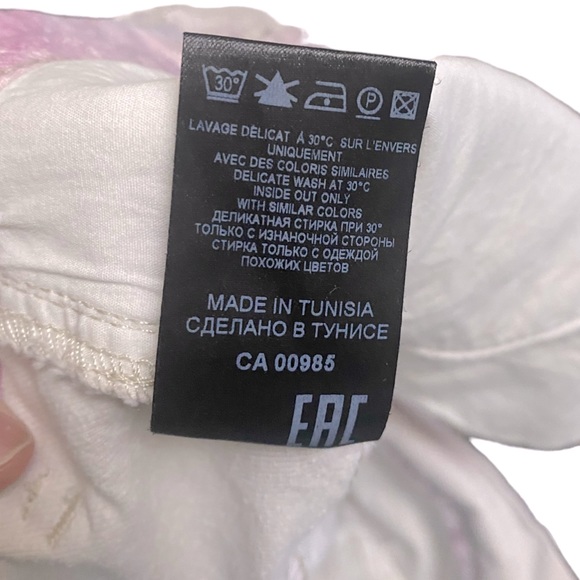 Isabel Marant Étoile Tie-Dye High Waisted Jeans Denim Pastel Cotton Batik - Picture 14 of 16